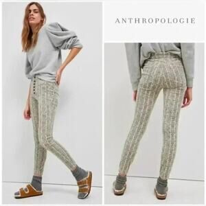 Anthropologie Pilcro High-Rise Button-Fly Skinny Corduroy Pants.